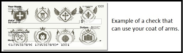 Coat of Arms on a bank check